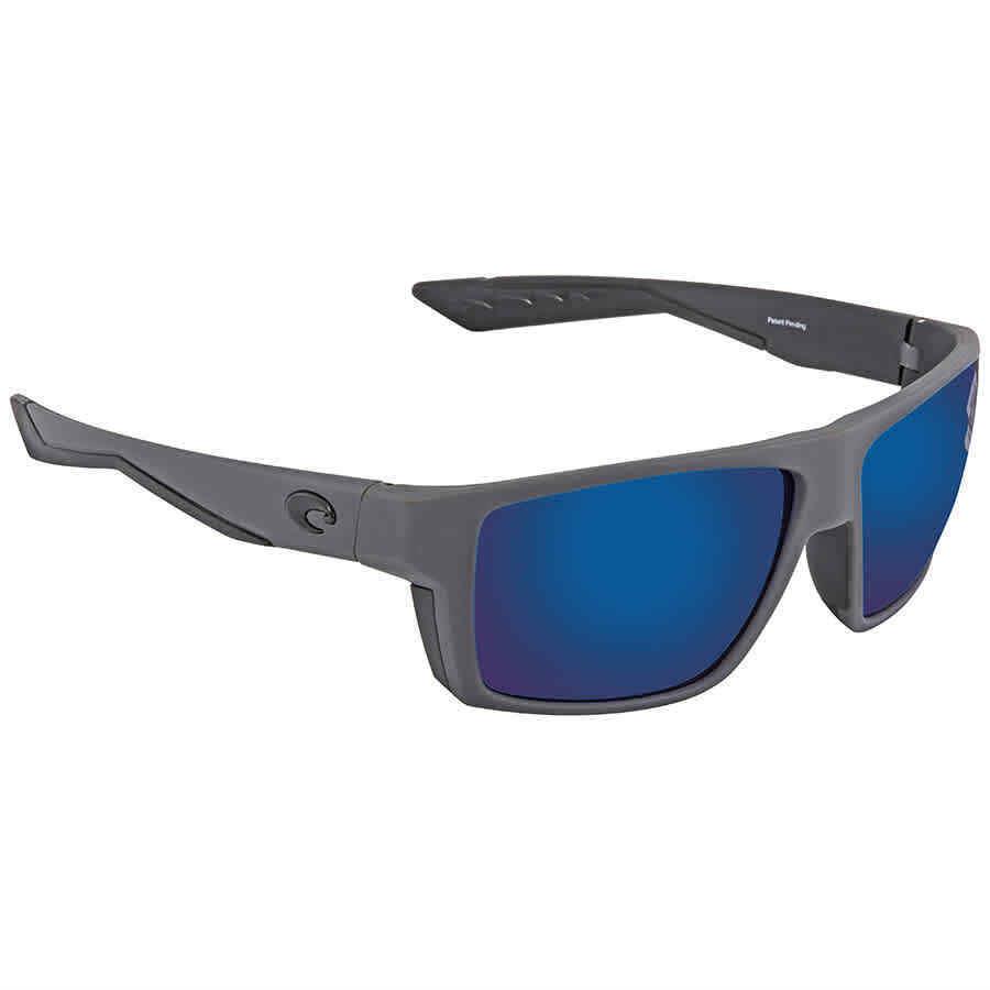 Costa Del Mar Bloke Blue Mirror Polarized Glass Men`s Sunglasses Blk 127 Obmglp