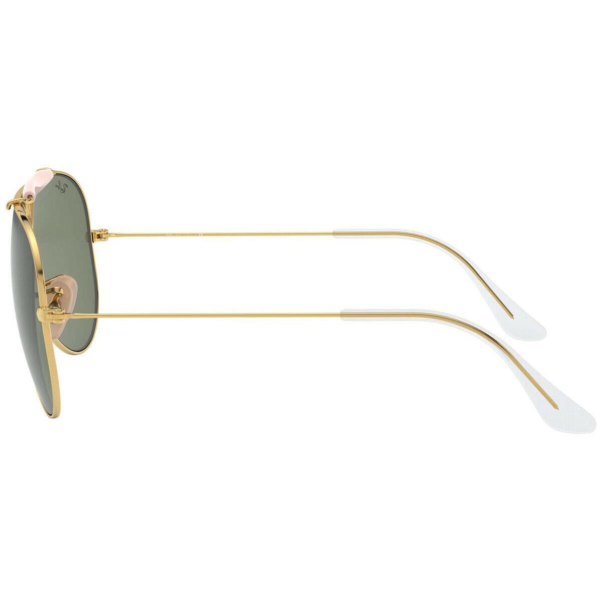 Ray-ban Shooter Aviator Large Green Lens Sunglasses RB3138 001 62/ RB3138001-62 - Frame: Gold, Lens: Green