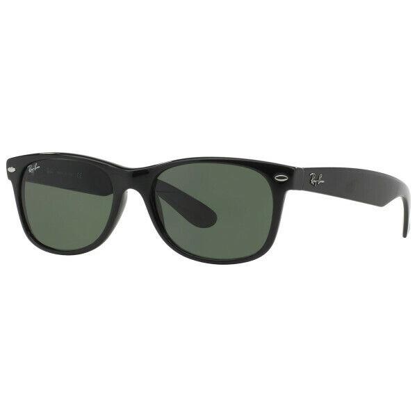 Ray-ban Wayfarer Green Lenses Black Unisex Sunglasses RB2132 901L-55