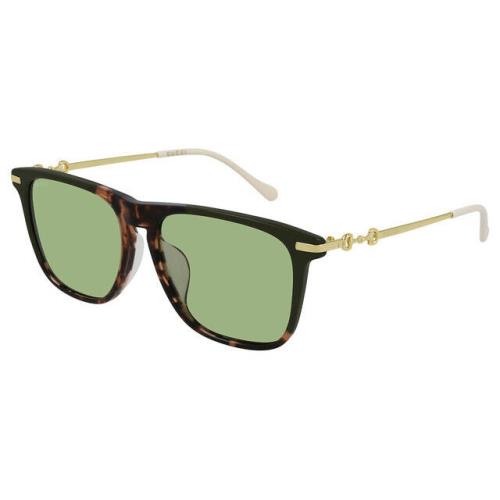 Gucci Havana Rectangular Mens Sunglasses