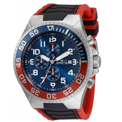 Invicta Pro Diver Men`s Large 52mm Super Sport Blue Dial Chronograph Watch 36338