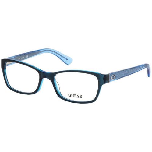 Guess GU2591 Blue 090 Plastic Optical Eyeglasses Frame 53-17-135 GU 2591 RX AB