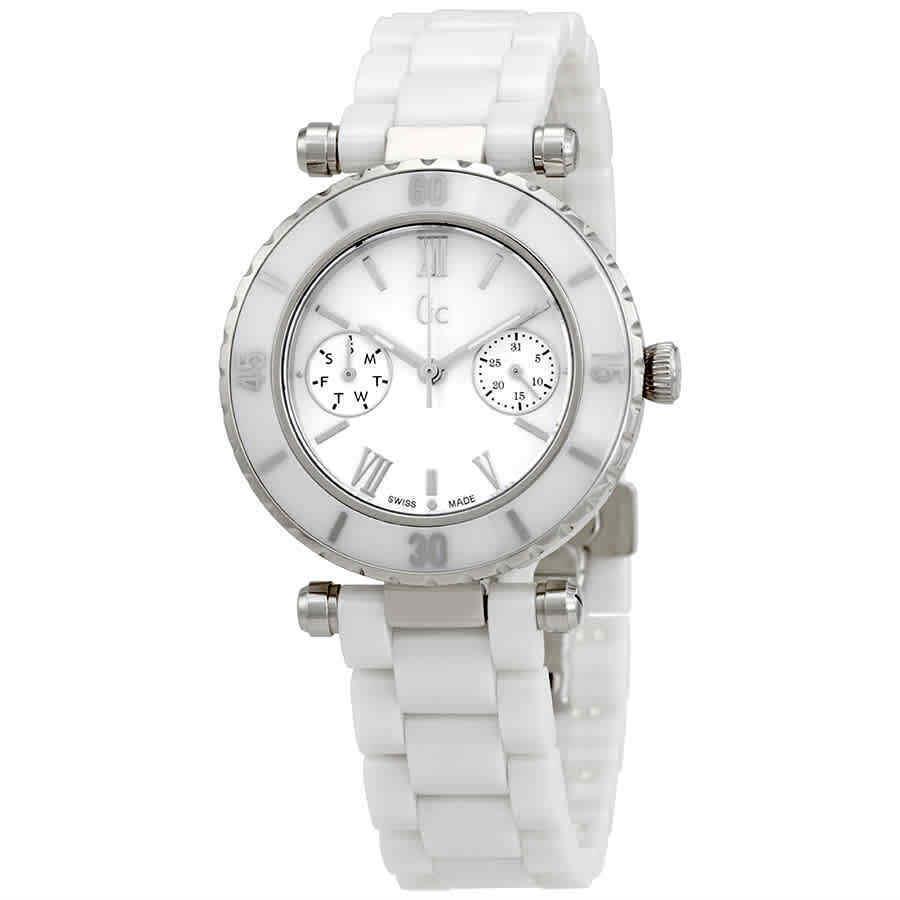 Guess Mop Dial Ladies Ceramic Watch I35003L1S