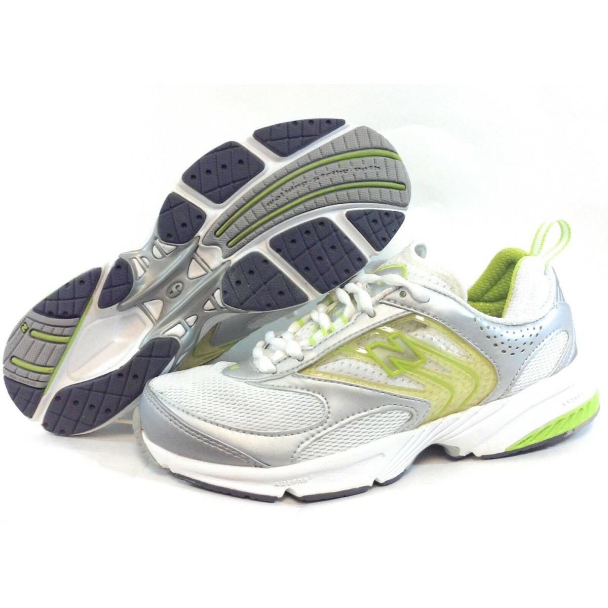 Womens New Balance 742 WL White Lime Green Cardio Walking Sneakers Shoes