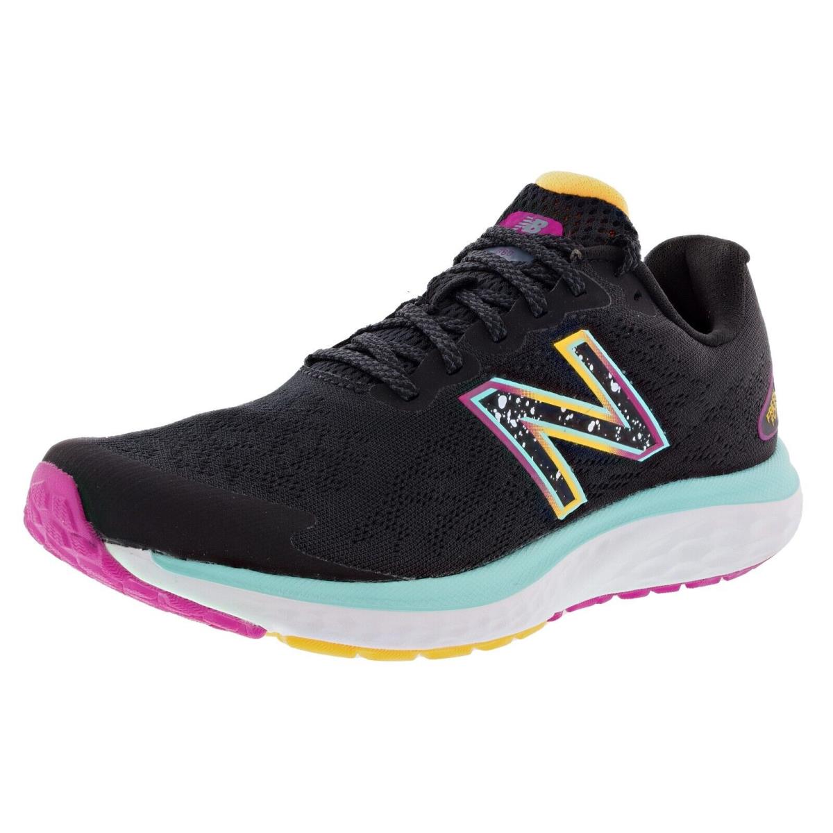 New Balance Women`s 680 V7 Lightweight Trail Running Shoes BLACK / SURF / LEMONADE