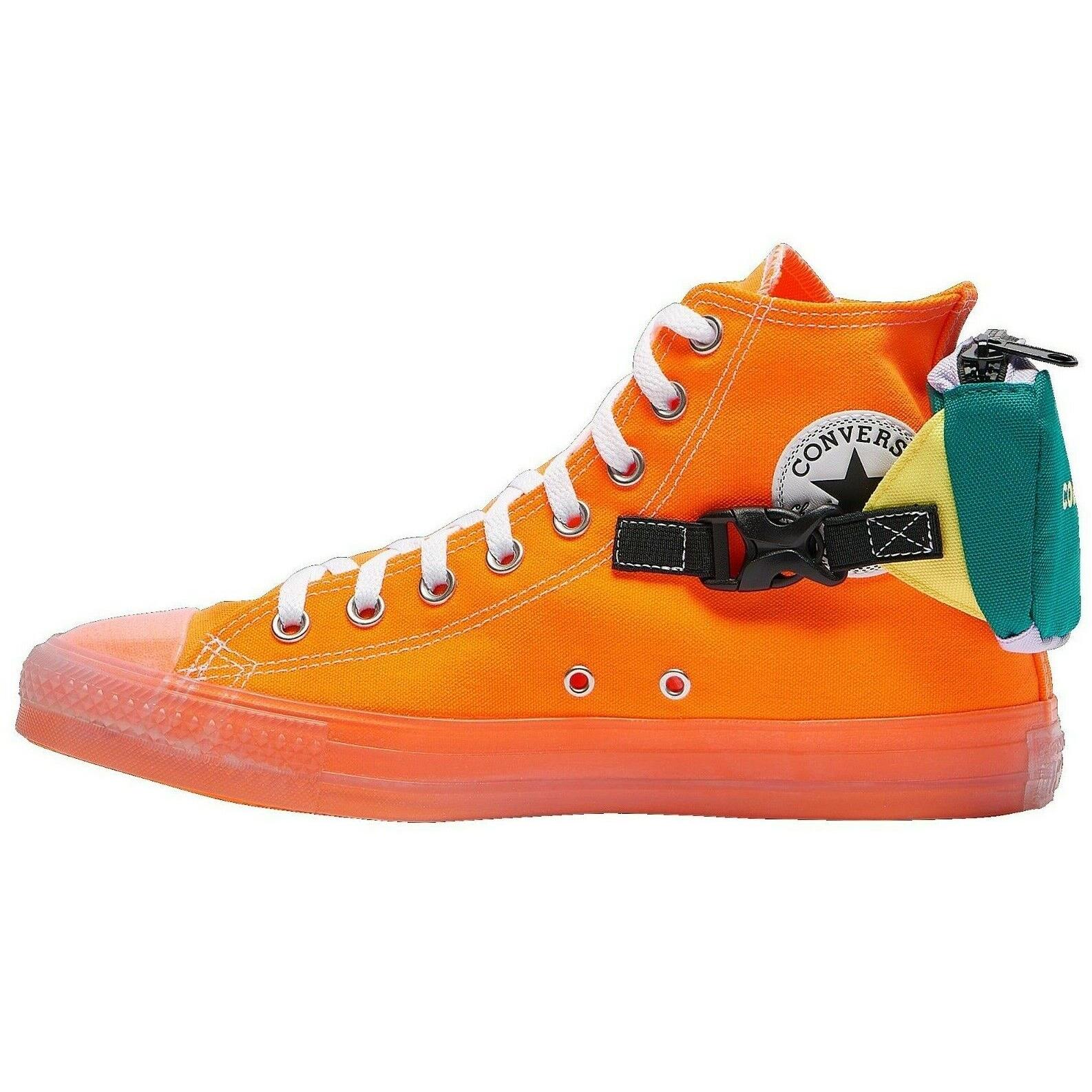Converse Chuck Taylor All Star Buckle Up Hi Shoes 169031C Multi Sizes Orange/ma