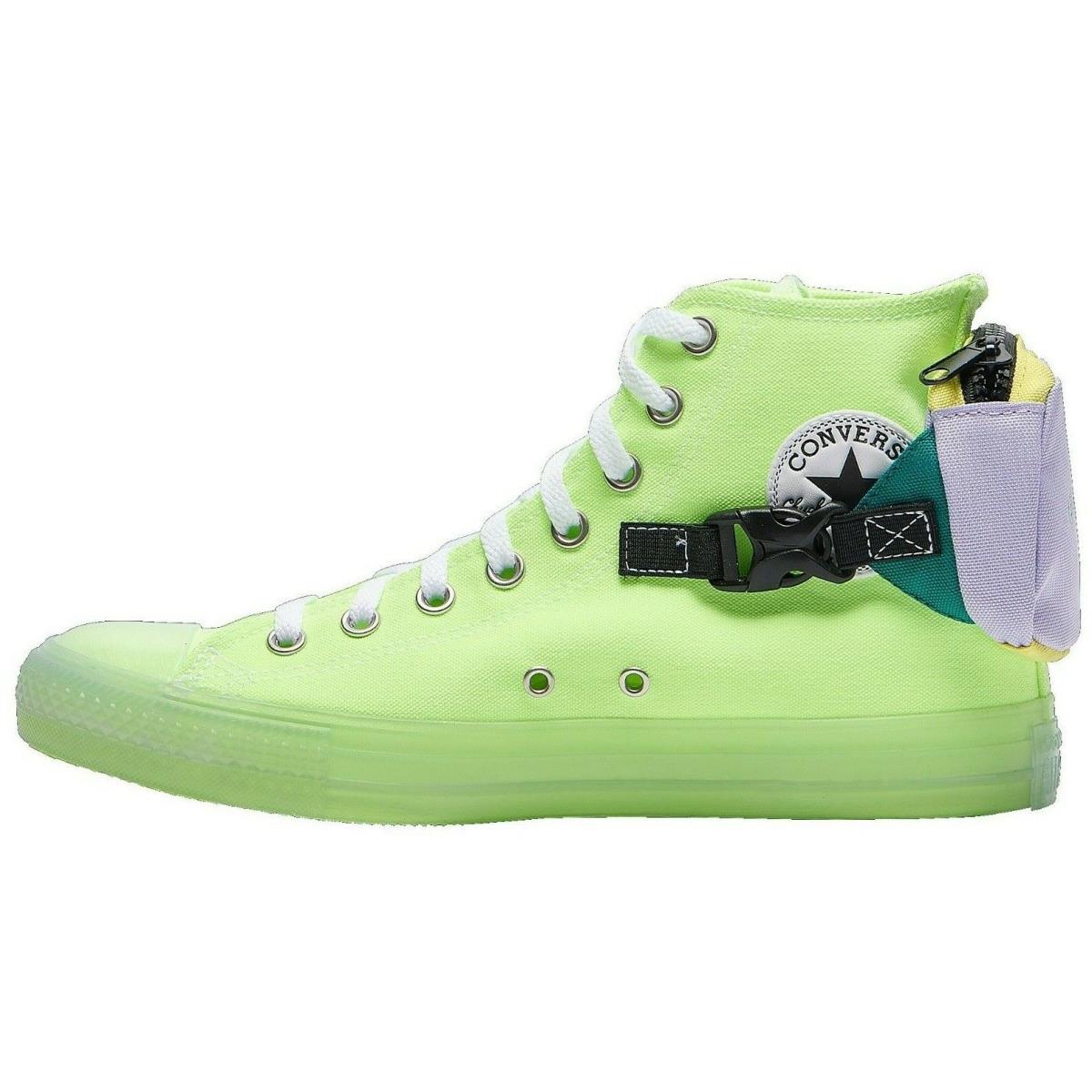 Converse Chuck Taylor All Star Buckle Up Hi Shoes 169030C Multi Sizes Green/vio