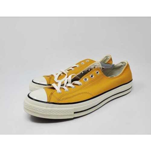 Men`s 10.5 11.5 Converse Chuck 70 OX Seasonal Leather Sunflower Yellow Shoes
