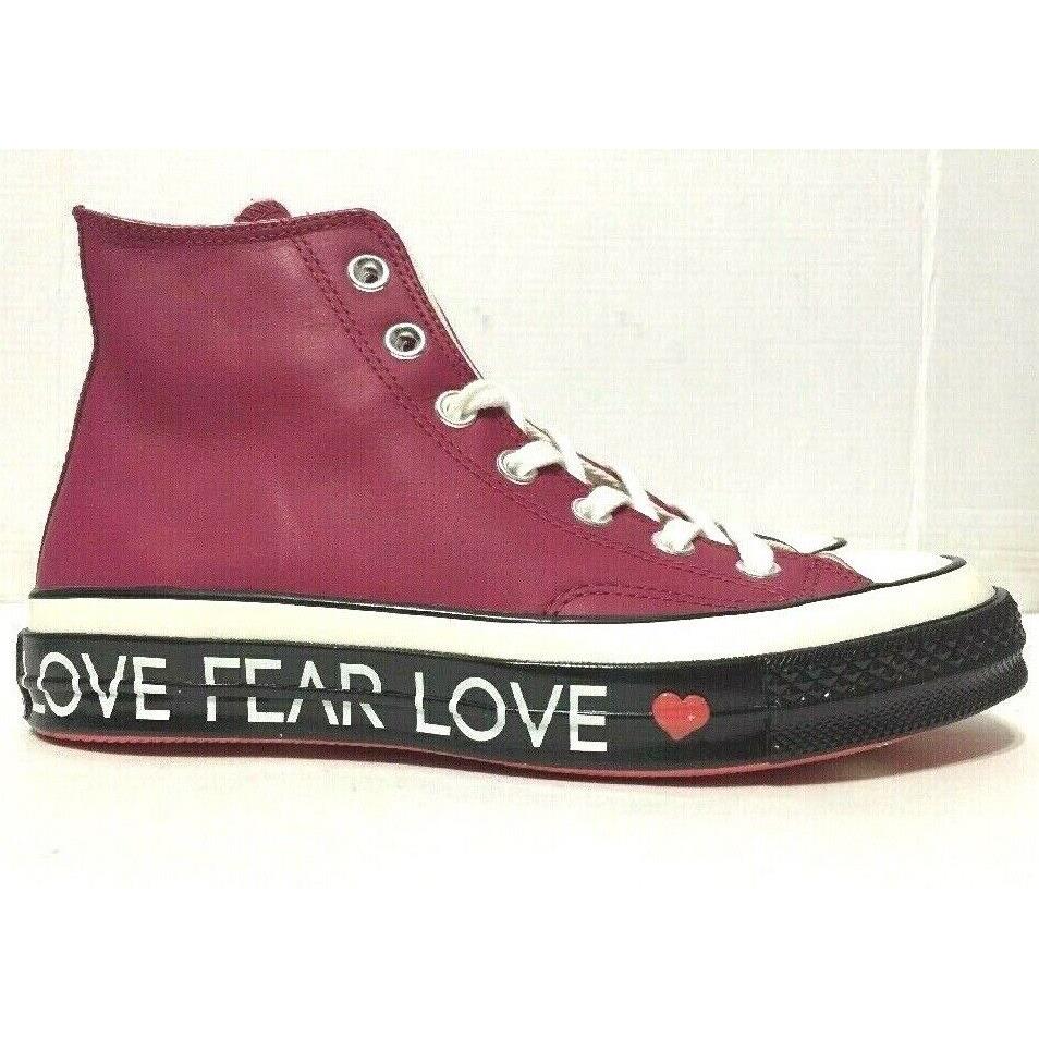 Converse Chuck 70 Hi Love Graphic Shoes Red Womens 563472C Size 7