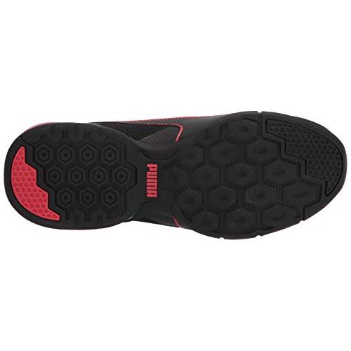 puma black and orange trainers