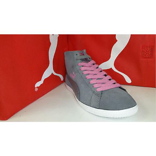 Puma Women`s Glyde Mid Top Shoes Size 6-10 Grey Pink / Blue Lavender Grey