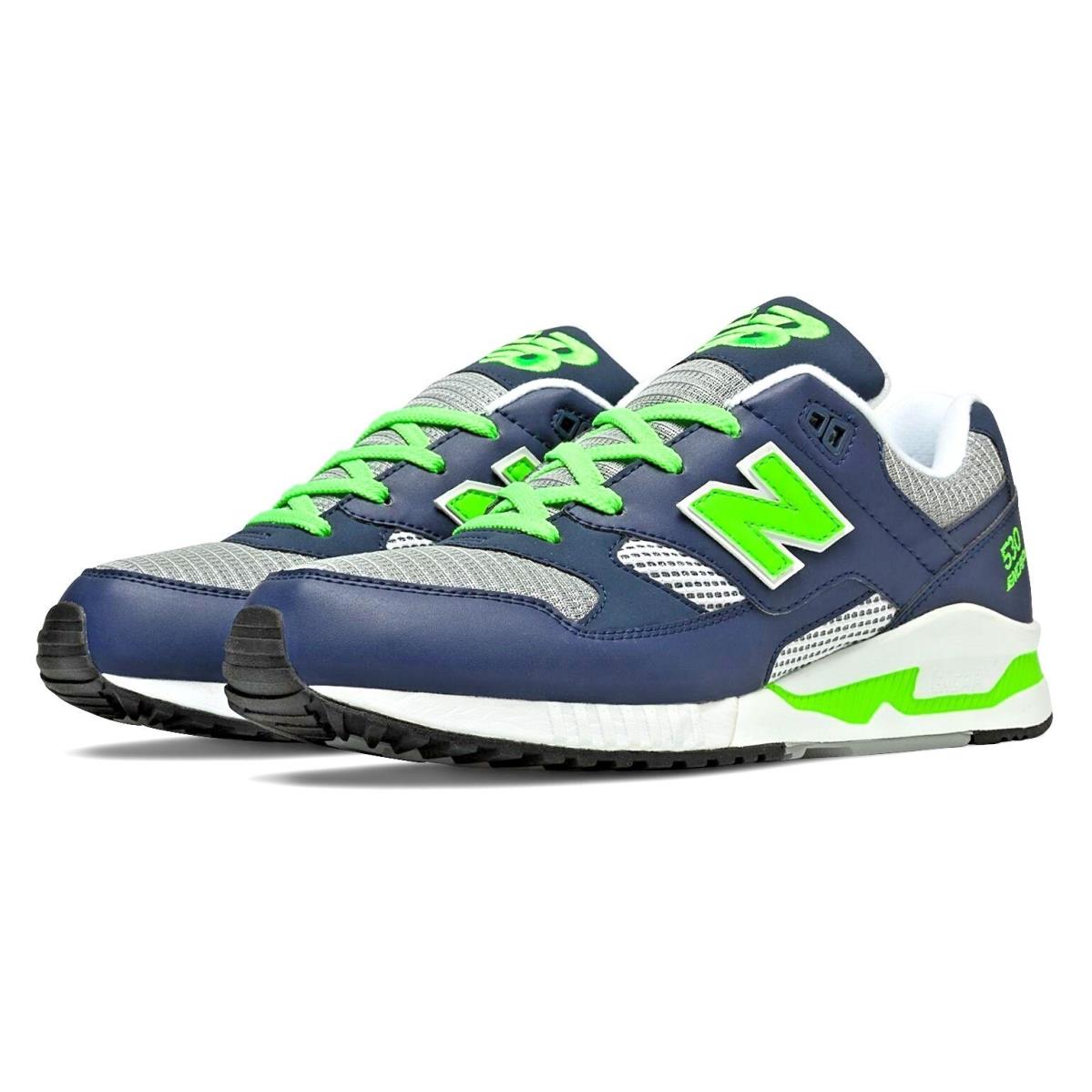 Balance Men`s Shoes M530NG 90`s Running 530 Grey Navy Green Lifestyle