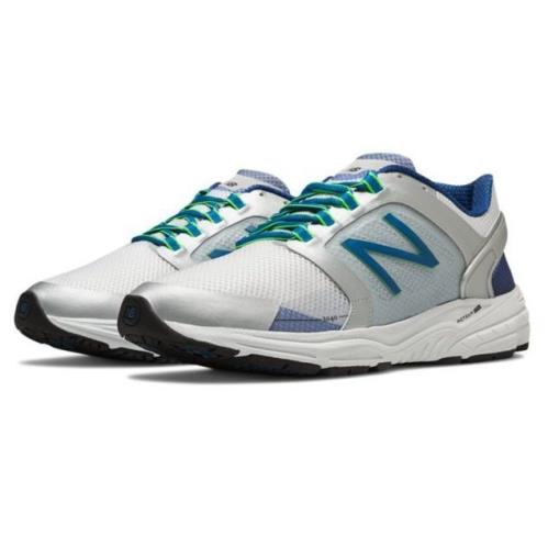 New Balance Men`s M3040 Optimum Control Running Shoes Sneakers White/Silver/Blue