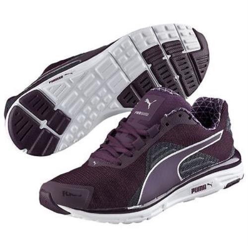 Women`s Shoe Puma Faas 500 V4 Pwrwarm Running Sneakers 188234-01 Plum