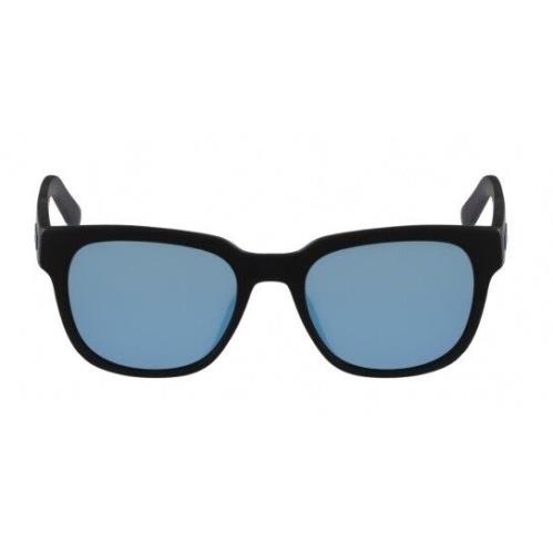 Lacoste L830 001 Matte Black Blue Grey Lenses Unisex Square Sunglasses 53mm