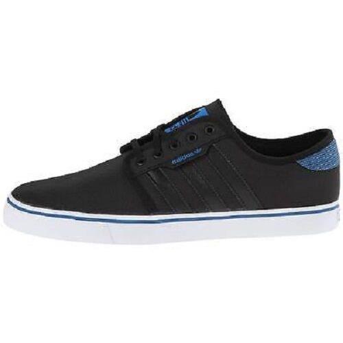 Adidas Seeley Black Blue Bird White Skateboarding C75711 312 Men`s Shoes - Black, Manufacturer: Black/Blue Bird/White