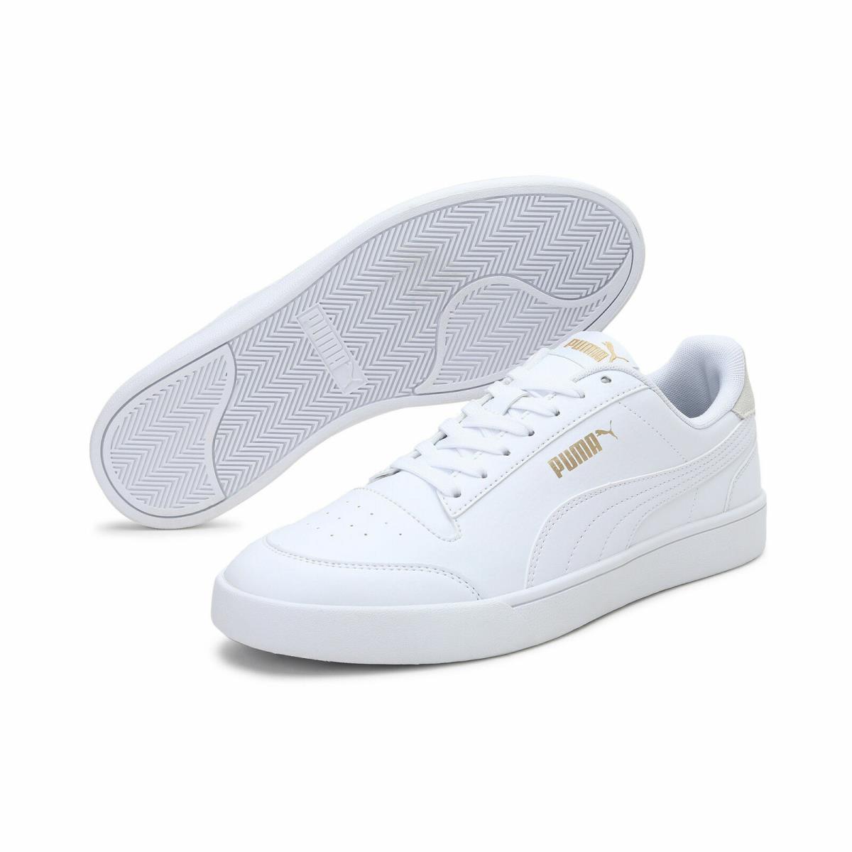 Puma Shuffle Men`s Sneakers Shoes White Gold 309668-08 Puma Mens ...