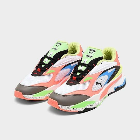 puma rs fast white peach blue