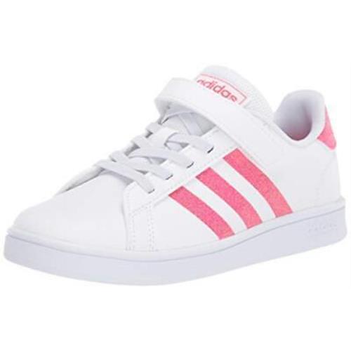 Adidas Youth Girls Kids` Grand Court Tennis Sneakers Shoe