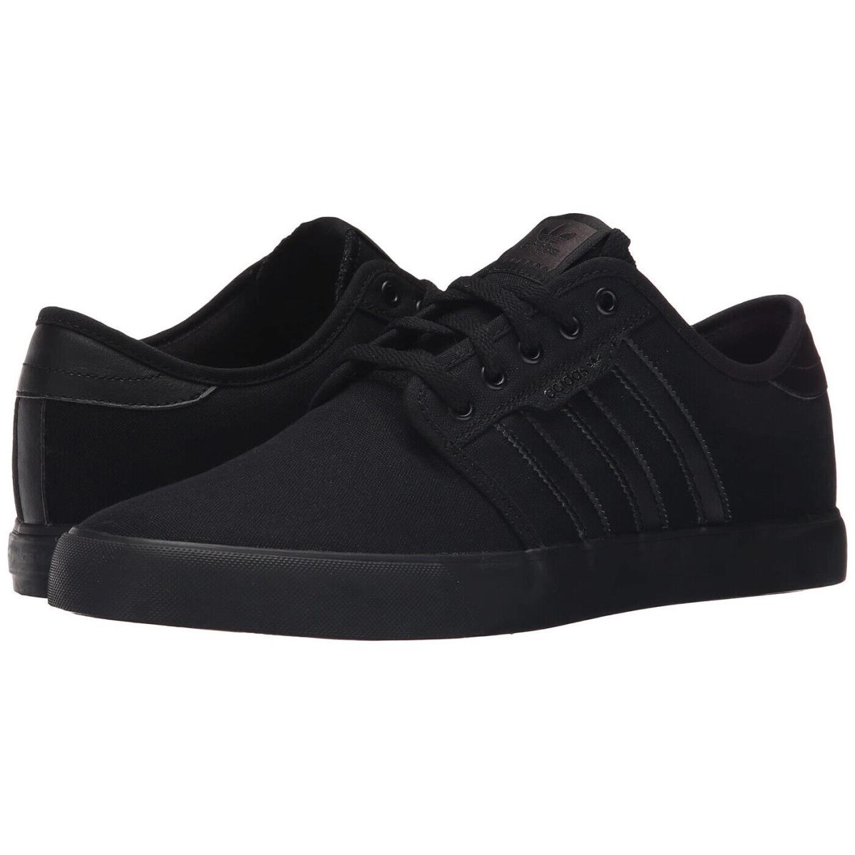 Adidas Seeley Canvas Black Black Men`s Skateboard Sneakers Shoes