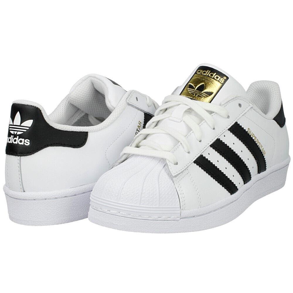Adidas Originals Superstar J Shoes Kids Sneakers White Black White