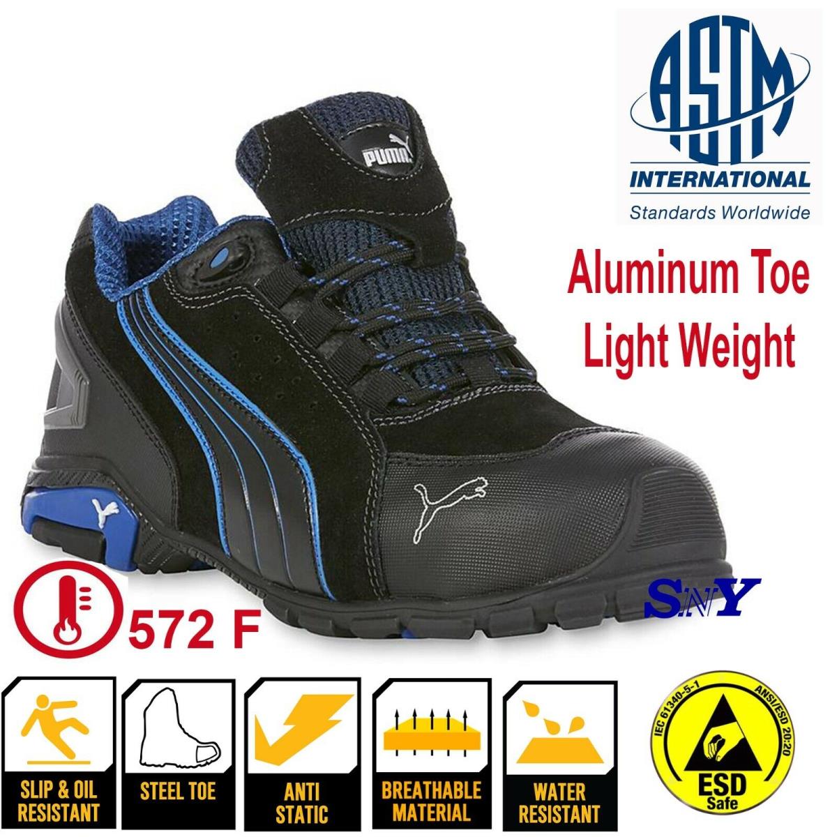 Puma Steel Toe Slip Resistant Work Athletic Safety Thermo Resistant Men`s Shoes