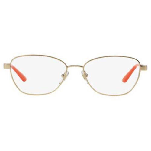 Versace Mod. 1221 1252 Gold Orange Metal Eyeglasses Frame 52-15-135 Cat Eye