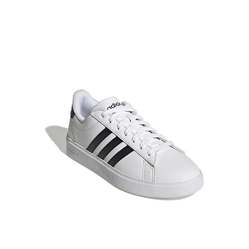 Adidas Essentials Grand Court Leather Women`s Fashion Shoes Sneakers White