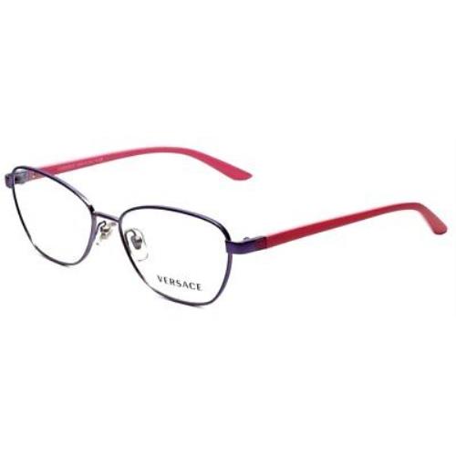 Versace Mod. 1221 1347 Purple Pink Metal Eyeglasses Frame 52-15-135 Cat Eye RX