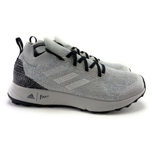 Adidas Women`s Terrex Two Parley Grey Two White Glow Blue Trail Running Shoes - Gray