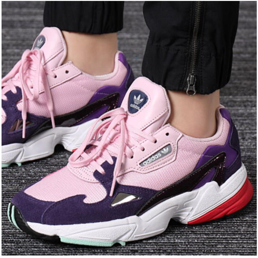 Adidas Originals Falcon Womens Casual Running Shoes BD7825 Pink/purple Lifestyle