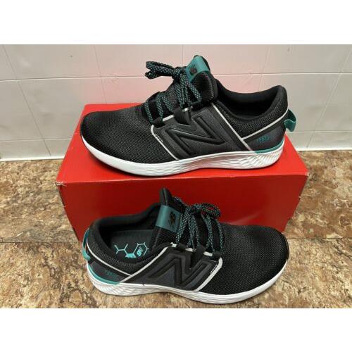 Balance Women`s Fresh Foam Vero Racer Shoes Black with Green Size 10