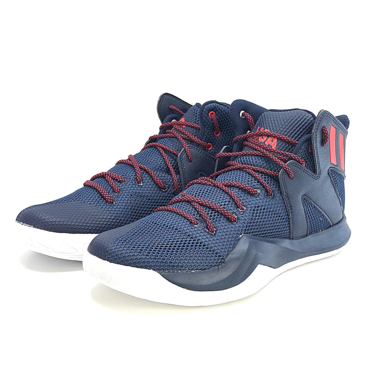 Adidas SM Crazy Bounce Usa Basketball Shoes Team Usa Blue Sneakers