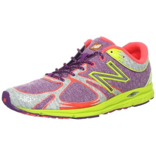 New Balance Women`s Racing Comp Running Shoe -purple/yellow Size 6B US