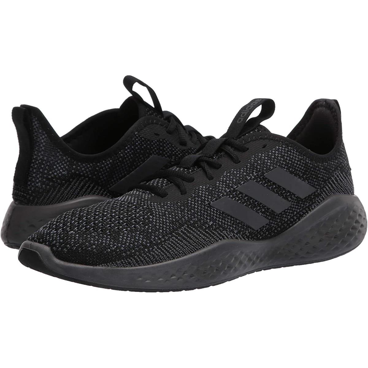 Men`s Shoes Adidas Fluidflow Athletic Running Sneaker EG3666 Black / Grey / Onix - Black