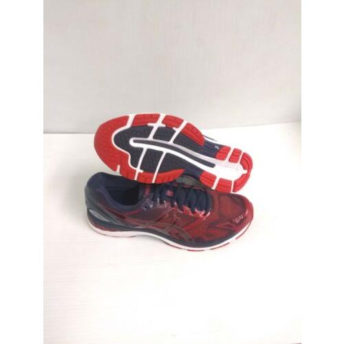 Asics Men`s Gel Nimbus 19 Running Shoes Peacoat Red Clay Size 14 us