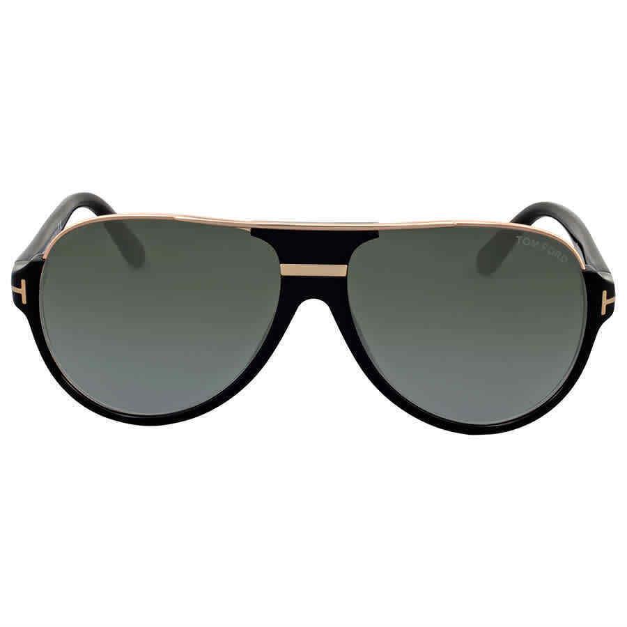 Tom Ford Dimitry Green Smoke Gradient Pilot Men`s Sunglasses FT0334 01P 59