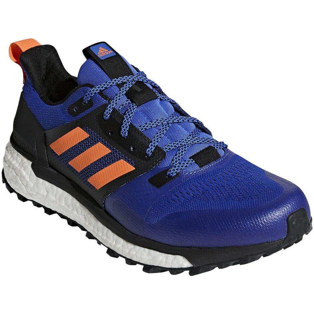 Mens Adidas Supernova Trail Running Shoes Blue Orange Sneaker Adidas BB6622 Blue