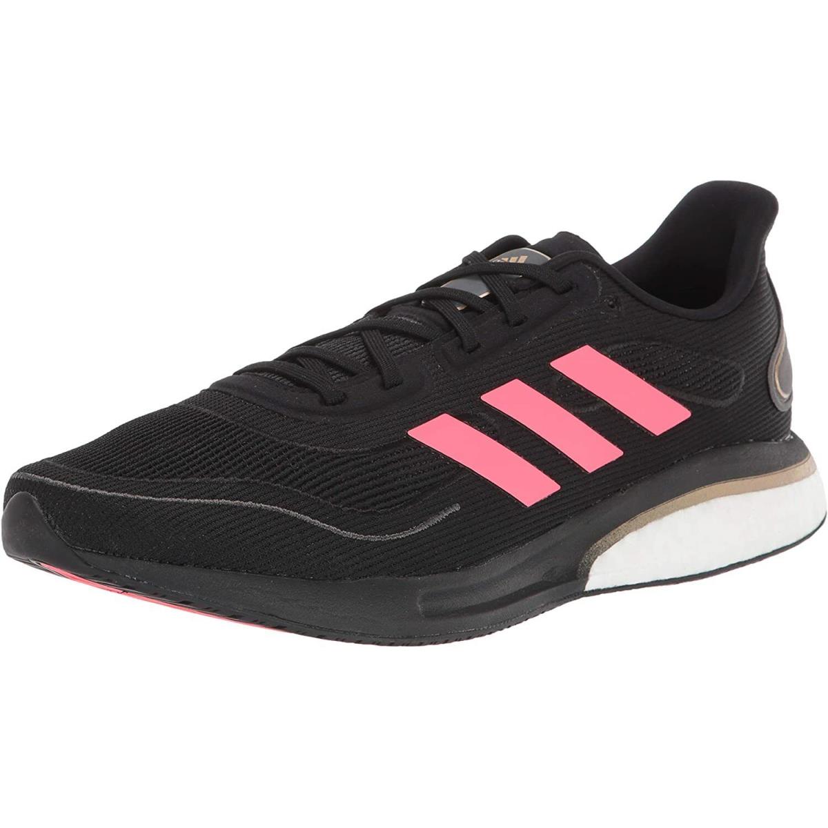 Adidas Men`s Supernova Running Shoes - Black/Signal Pink/Copper Metallic