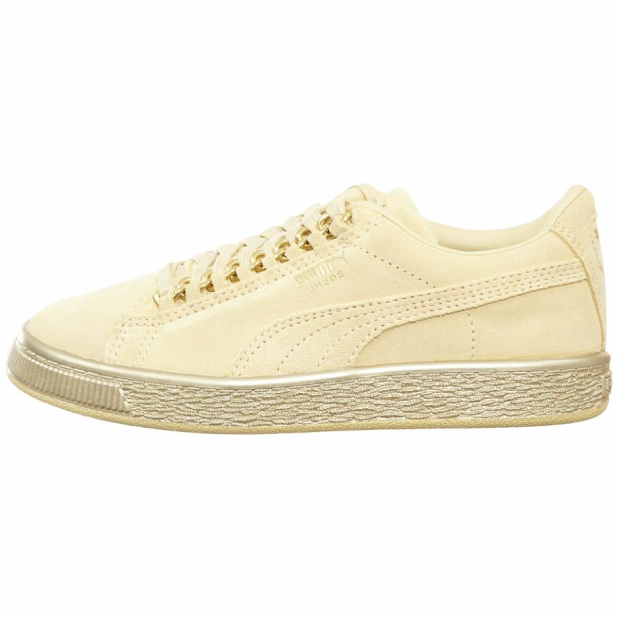 Puma Suede Classic x Chain Little Kids 366666-02 Yellow Shoes Youth Size 3