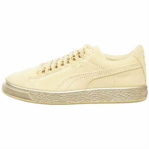 Puma Suede Classic x Chain Little Kids 366666-02 Yellow Shoes Youth Size 1.5