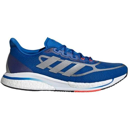 Adidas Men`s Supernova + Running Shoe Football Blue/Silver Metallic/Solar Red
