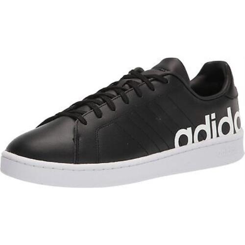 Adidas Men`s Grand Court Base Beyond Tennis Shoes Black/Black/White