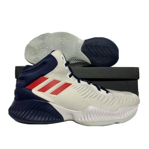 Adidas SM Mad Bounce 2018 Usa Basketball Shoes White Red Navy Blue D97372
