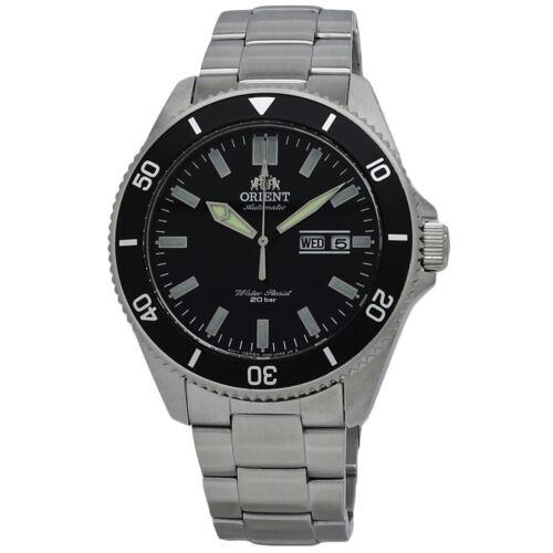 Orient Mako Iii Sports Men`s Black Dial Watch RA-AA0008B19B - Stainless Steel , Black Dial, Stainless Steel Band