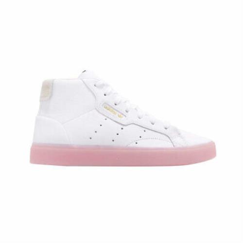 Adidas Originals Women`s Sleek Mid EE8612 White/pink Sz 5-10 Casual Shoes - White / Pink