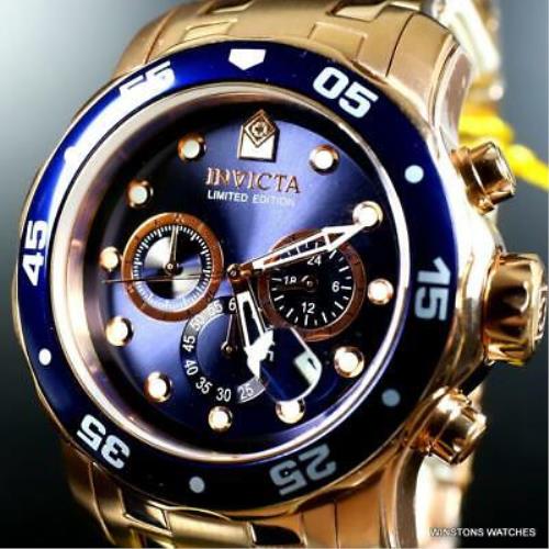 Invicta watch  - Blue Dial, Rose Gold Band