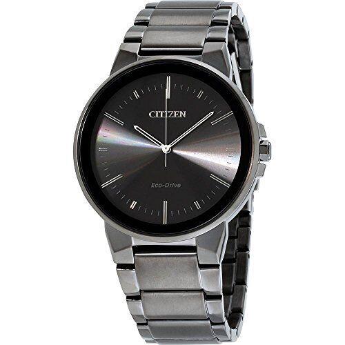 Men`s Citizen Eco-drive Axiom Grey Stainless Steel Watch BJ6517-52E