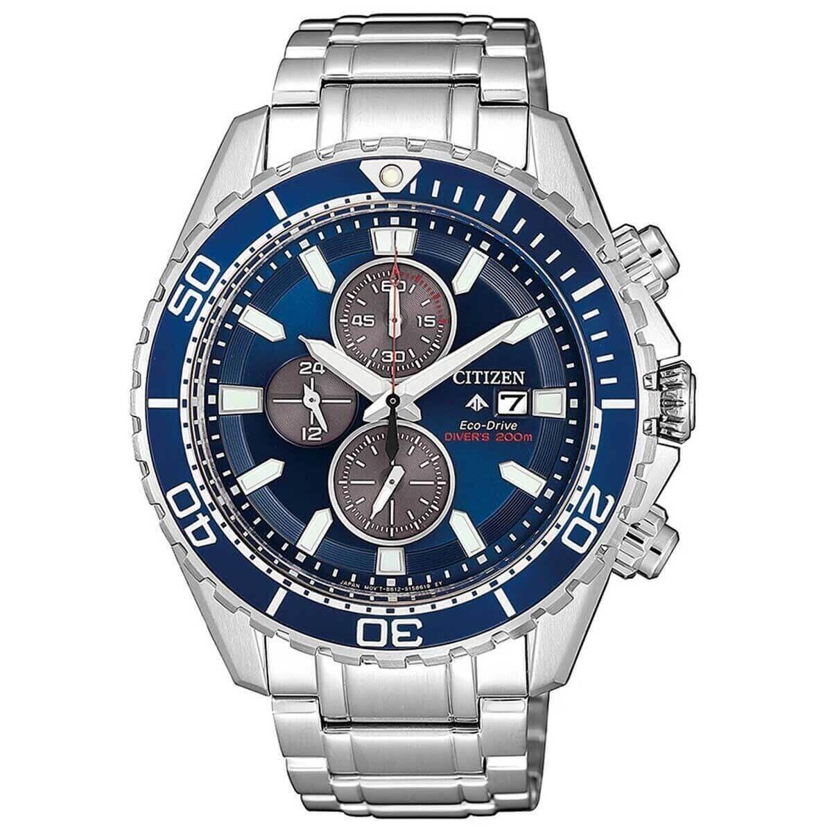 Citizen Men`s Watch Promaster Marine Blue and Grey Dial Bracelet CA0710-82L