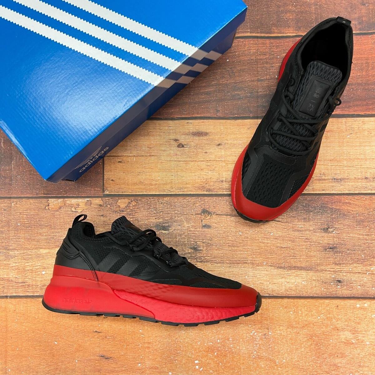 Adidas Men`s ZX 2K Boost Black/red Running Shoes H67584
